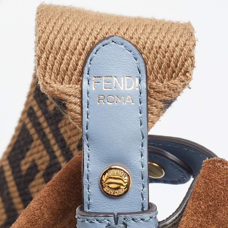 Pre Owned Fendi Tri Color Leather Small Flip Bag