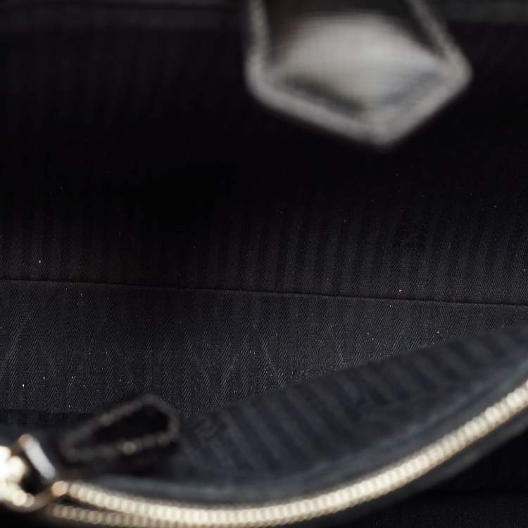 Pre Owned Fendi Black Patent Leather Small 2Jours Tote