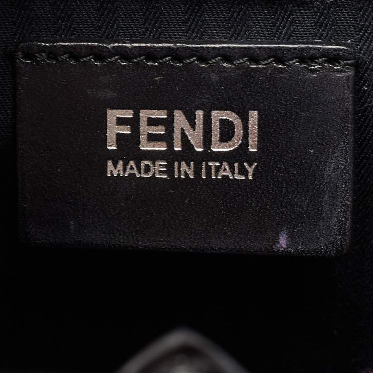Pre Owned Fendi Black Patent Leather Small 2Jours Tote