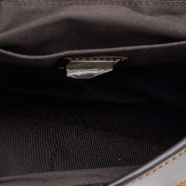 Pre Owned Fendi Black Patent Leather B Shoulder Bag