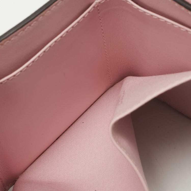 Pre Owned Fendi Light Pink Leather F is Fendi Trifold Wallet