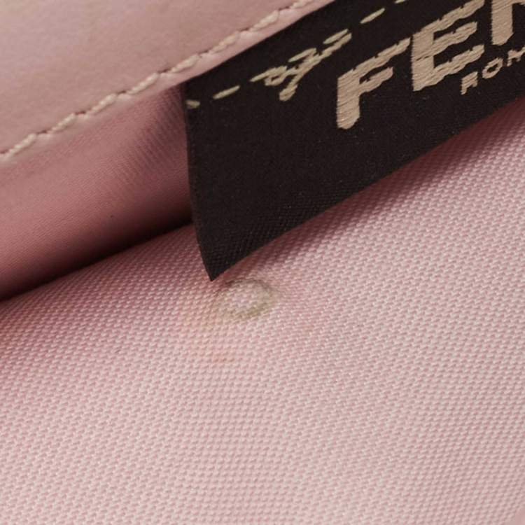 Pre Owned Fendi Light Pink Leather F is Fendi Trifold Wallet