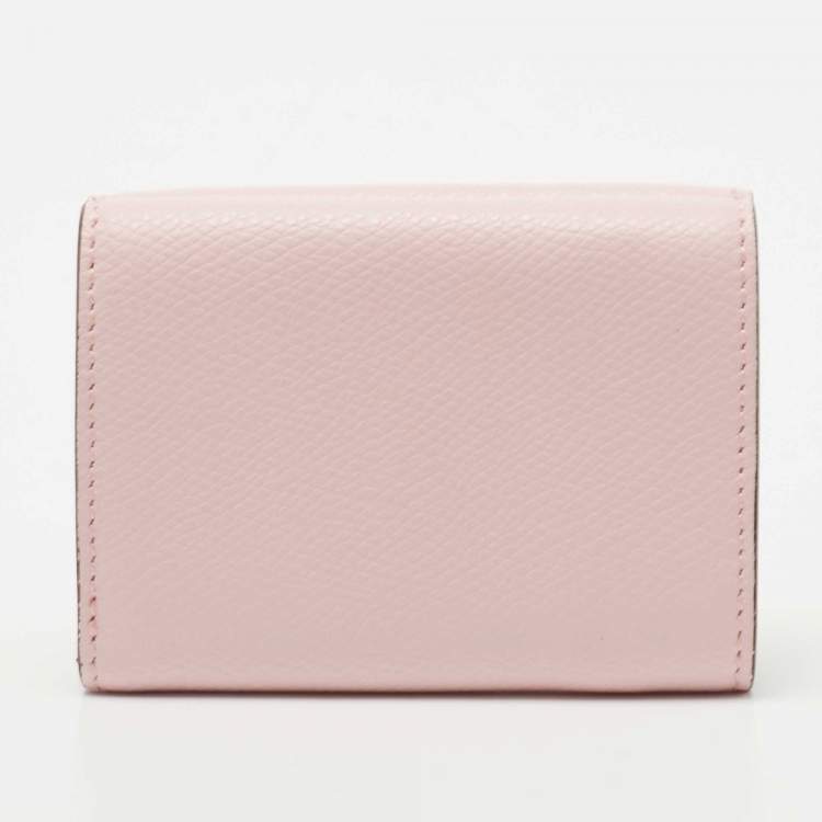 Pre Owned Fendi Light Pink Leather F is Fendi Trifold Wallet