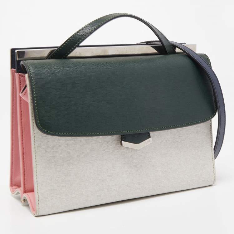 مملوكة مسبقًا Fendi Multicolor Leather Small Demi Jour Top Handle Bag