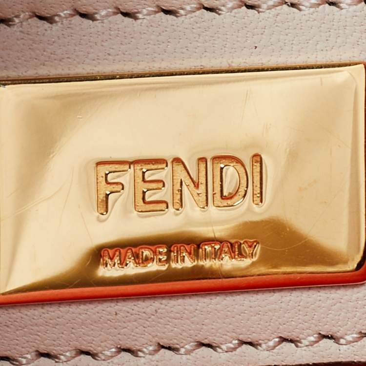 Pre Owned Fendi Cream Leather Mini 2Jours Tote 