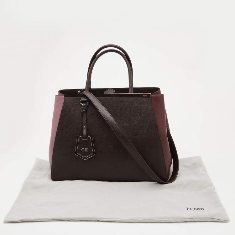Pre Owned Fendi Tri Color Leather Medium 2Jours Tote