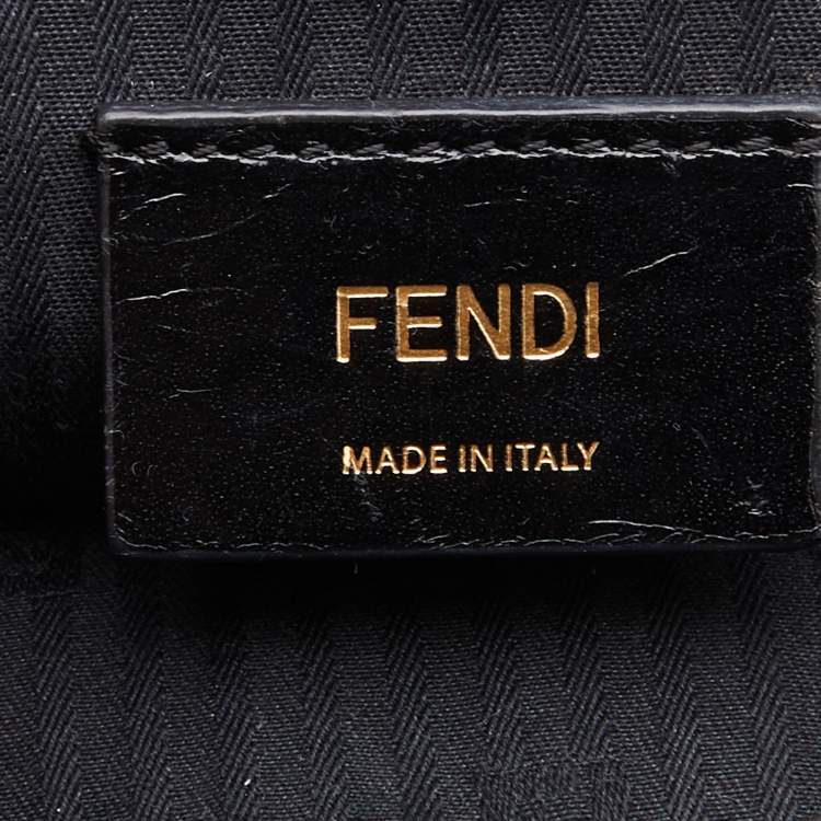 Pre Owned Fendi Black Leather Small 2Jours Tote