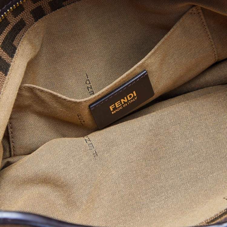 Pre Owned Fendi Tobacco Zucca Canvas and Leather Chef Shopper Tote