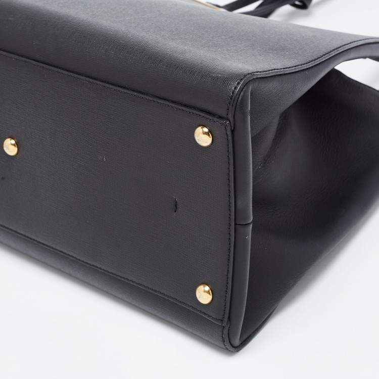 Pre Owned Fendi Black Leather Large 3Jours Tote