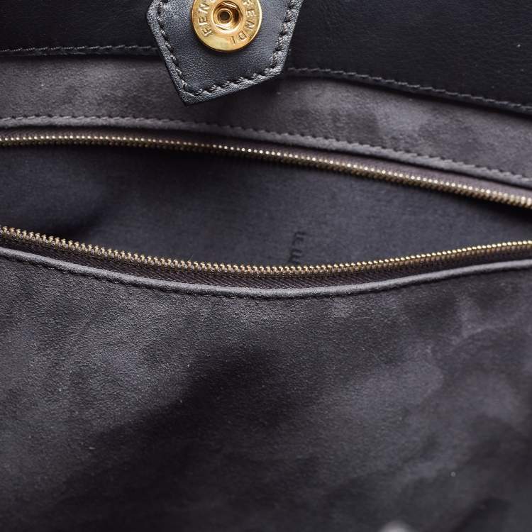 Pre Owned Fendi Black Leather Large 3Jours Tote