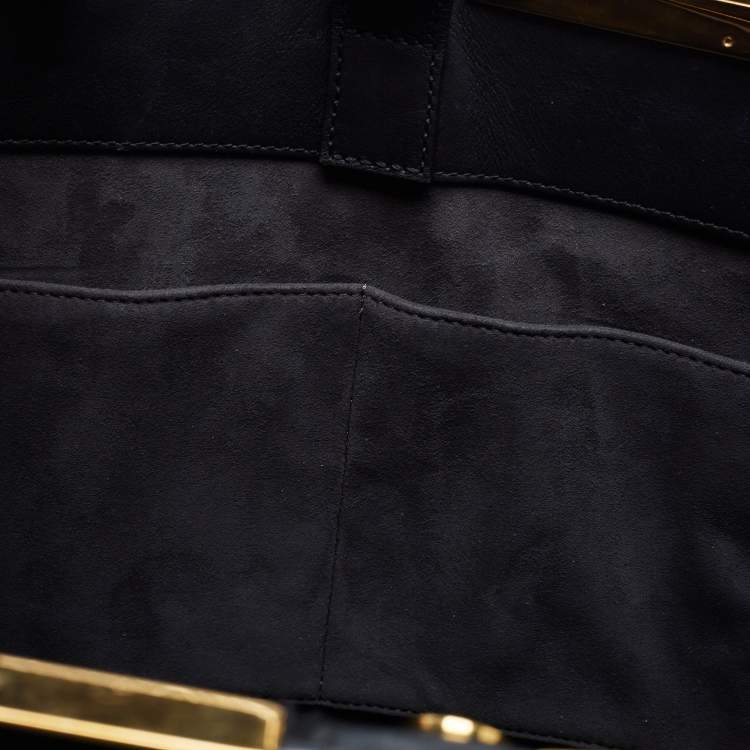 Pre Owned Fendi Black Leather Large 3Jours Tote