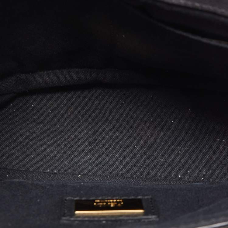 Pre Owned Fendi Black Leather Dolce 3Baguette Top Handle Bag