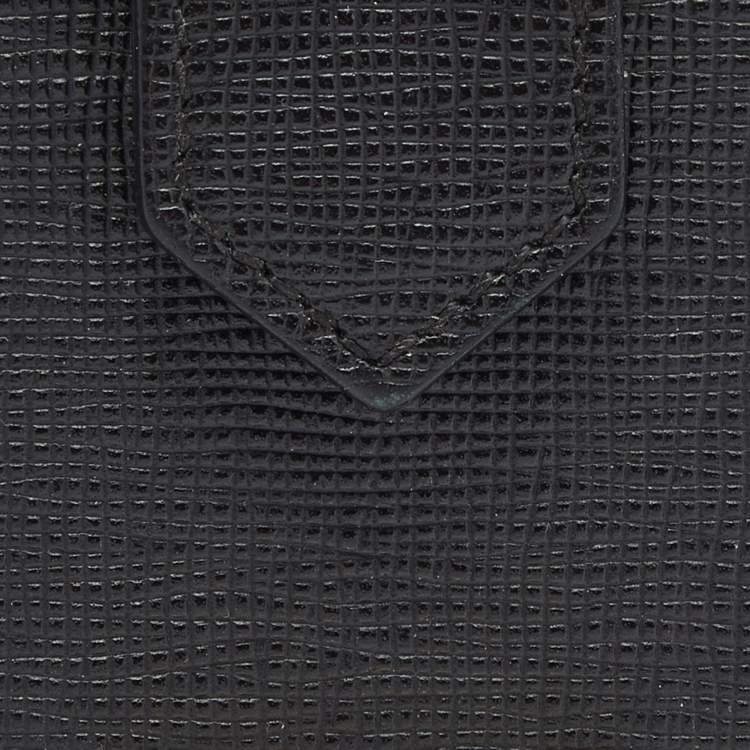 مملوكة مسبقًا Fendi Black Leather Elite Card Holder