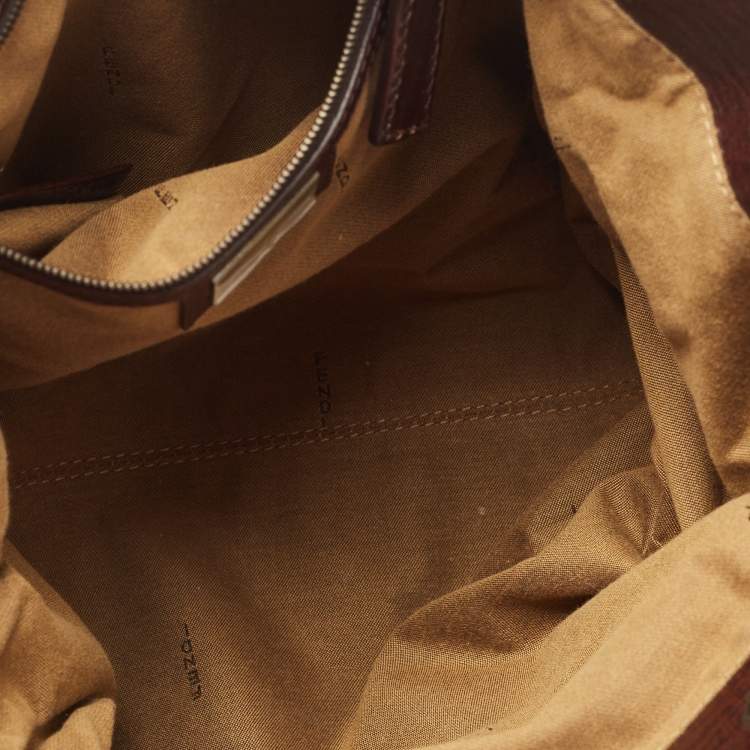 Pre Owned Fendi Tobacco Zucca Canvas and Leather Small Zucca Chef De Jour Bag