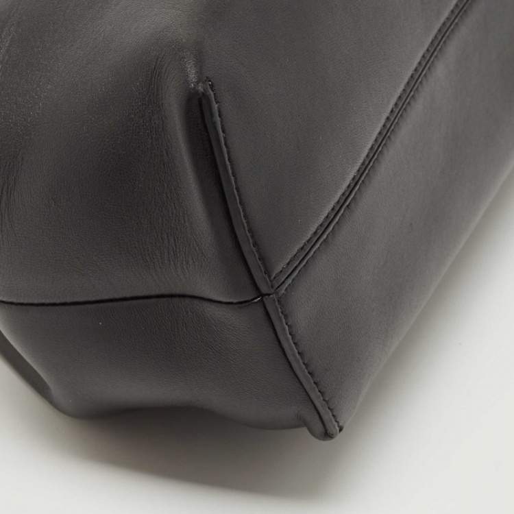 Pre Owned Fendi Black Leather Medium First Shoulder Bag
