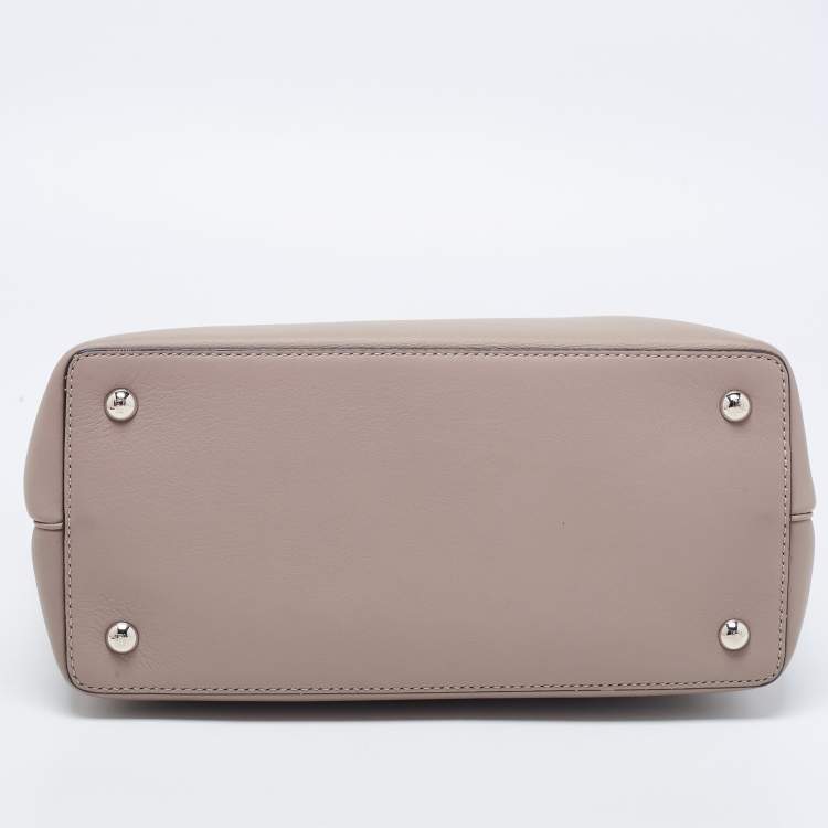 Pre Owned Fendi Dove-Grey Leather Petite 2Jours Tote