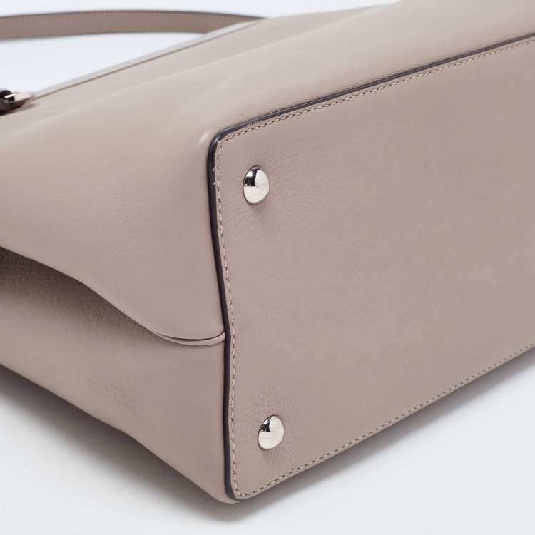 Pre Owned Fendi Dove-Grey Leather Petite 2Jours Tote