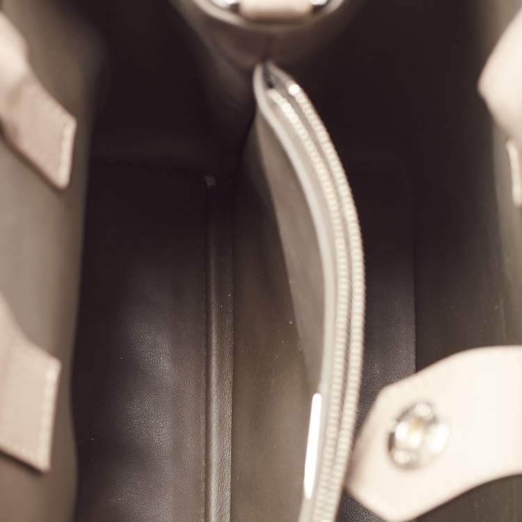 Pre Owned Fendi Dove-Grey Leather Petite 2Jours Tote