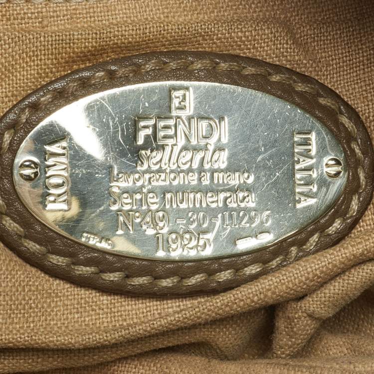 Pre Owned Fendi Brown Selleria Leather Hobo