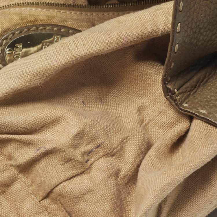 Pre Owned Fendi Brown Selleria Leather Hobo