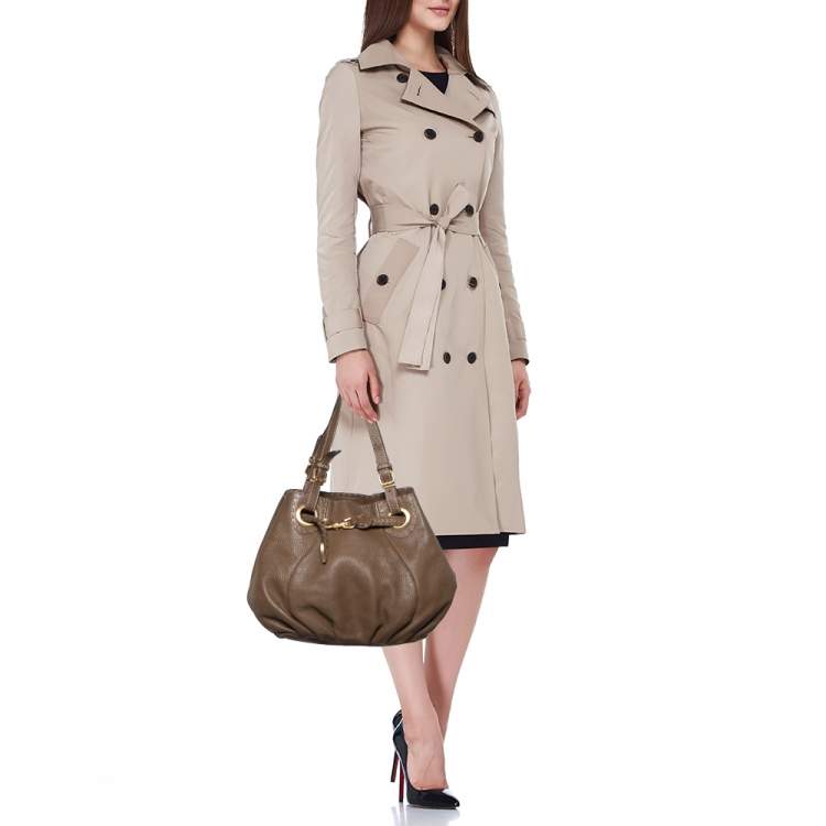 Pre Owned Fendi Brown Selleria Leather Hobo