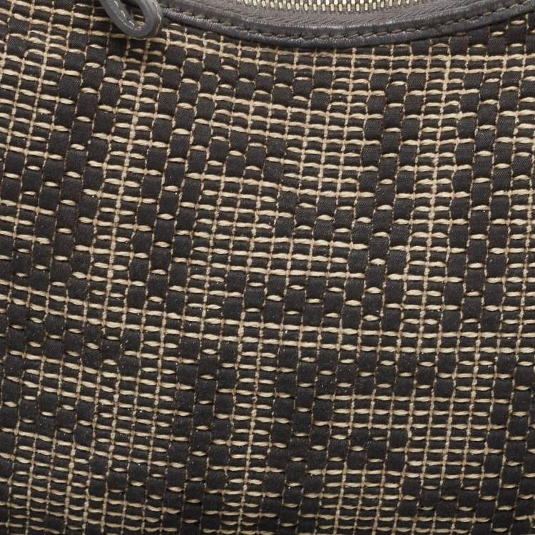 Pre Owned Fendi Grey Fabric and Leather Hobo