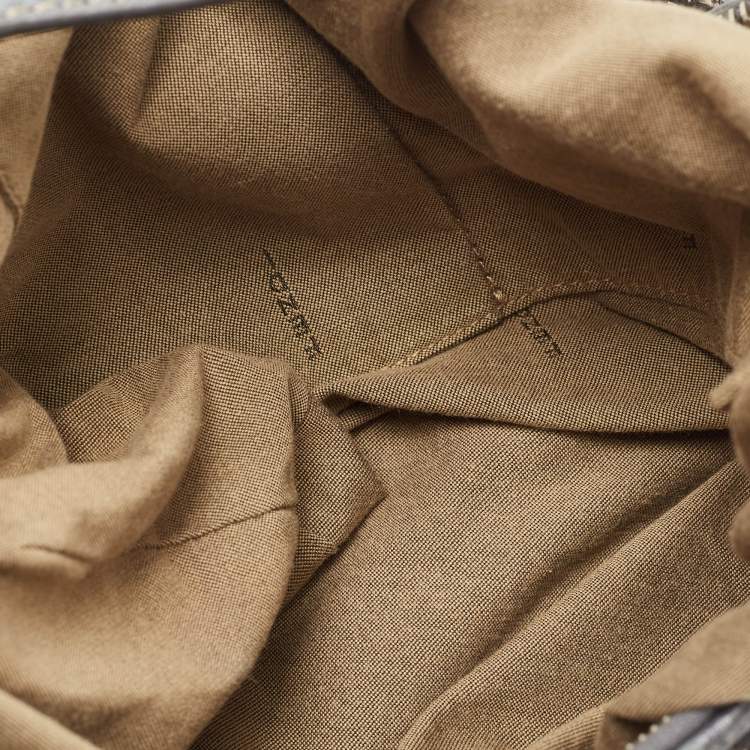 Pre Owned Fendi Grey Fabric and Leather Hobo