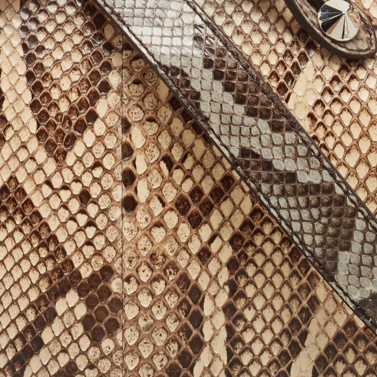 Pre Owned Fendi Tricolor Python Small By The Way Shoulder Bag