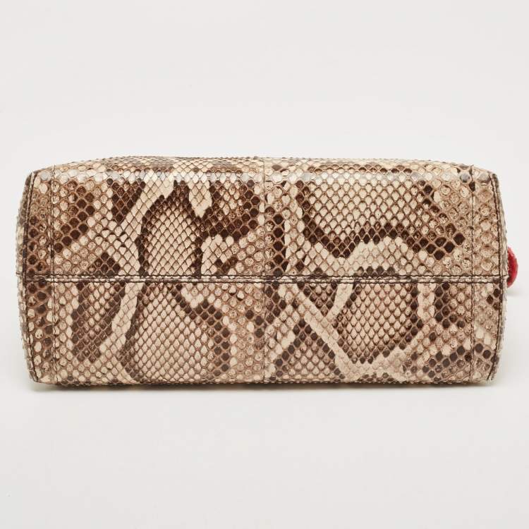 Pre Owned Fendi Tricolor Python Small By The Way Shoulder Bag