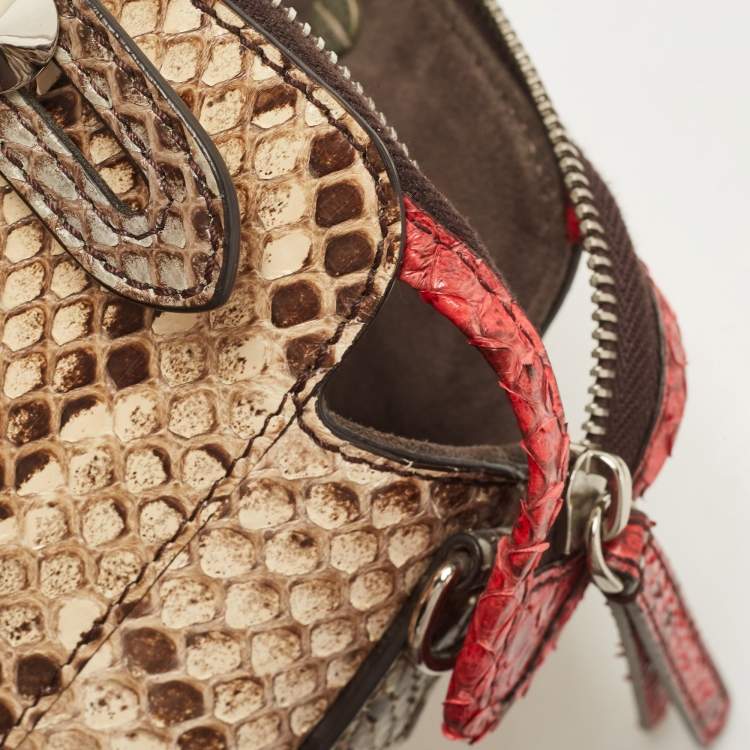 Pre Owned Fendi Tricolor Python Small By The Way Shoulder Bag