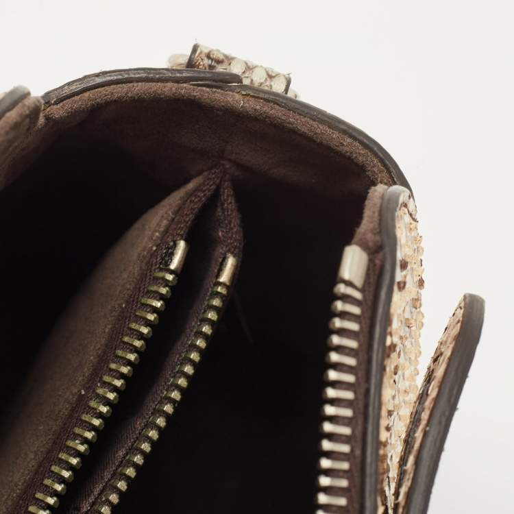 Pre Owned Fendi Tricolor Python Small By The Way Shoulder Bag