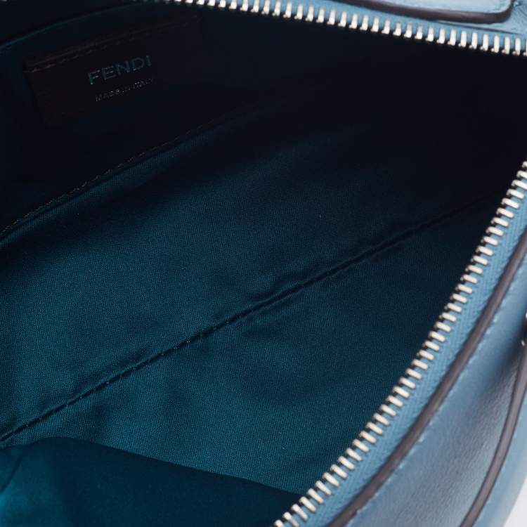 مملوكة مسبقًا Fendi Light Blue Leather Mini By The Way Crossbody Bag