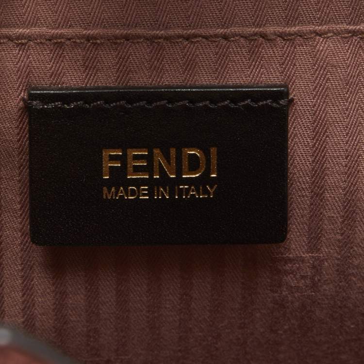 Pre Owned Fendi Old Rose Leather Medium 2Jours Tote