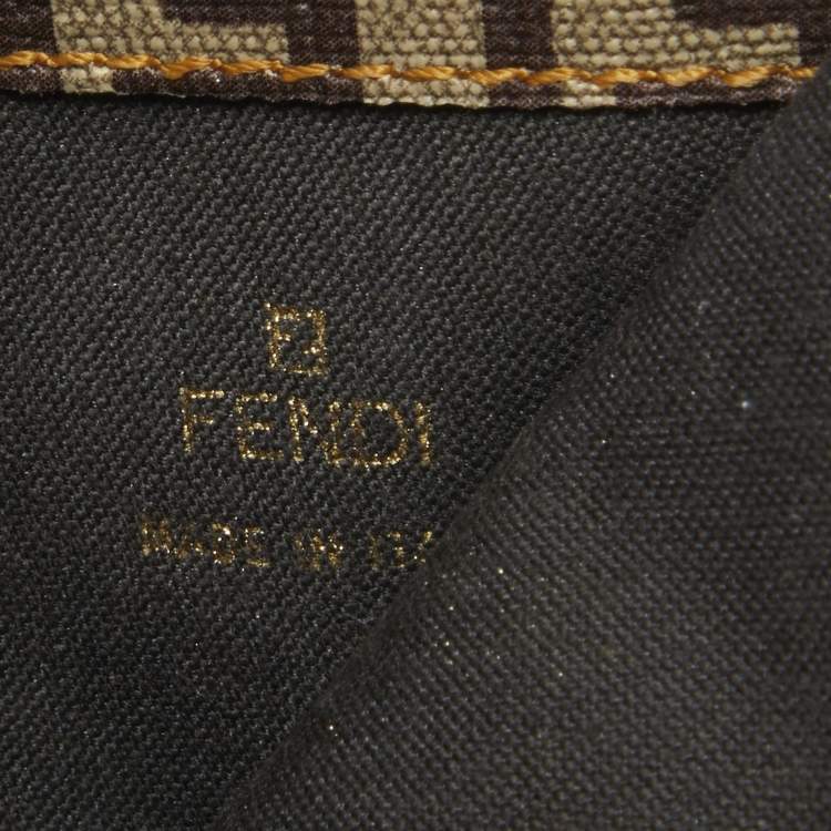 Pre Owned Fendi Red Coated Canvas Compact Flap Wallet
