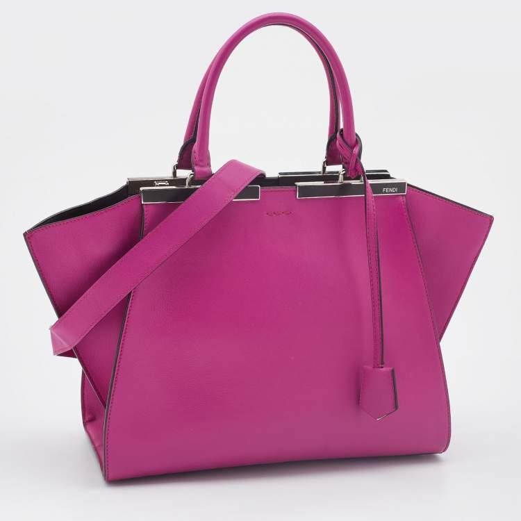 Pre Owned Fendi Pink Leather Medium 3Jours Tote