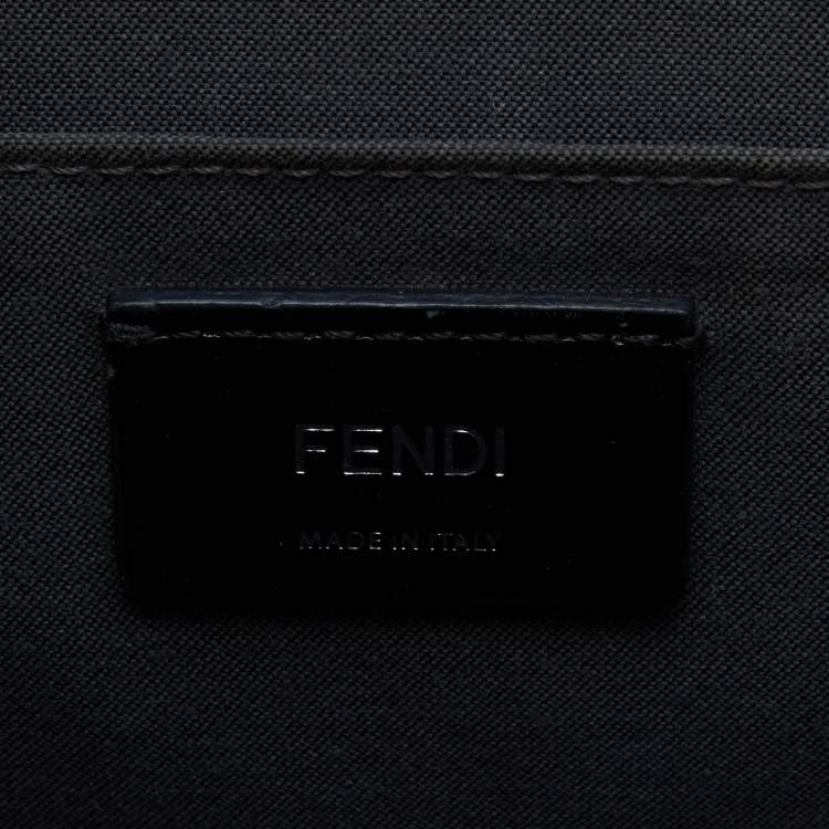 مملوكة مسبقًا Fendi Tricolor Textured Leather Small Demi Jour Top Handle Bag