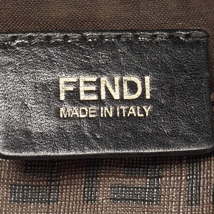 Pre Owned Fendi Tobacco Zuchinno Coated Canvas Mama Flap Shoulder Bag