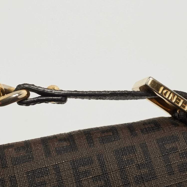 Pre Owned Fendi Tobacco Zuchinno Coated Canvas Mama Flap Shoulder Bag