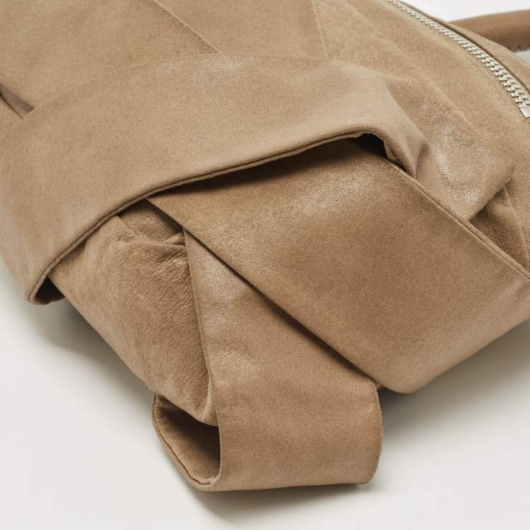 Pre Owned Fendi Beige Suede Hobo
