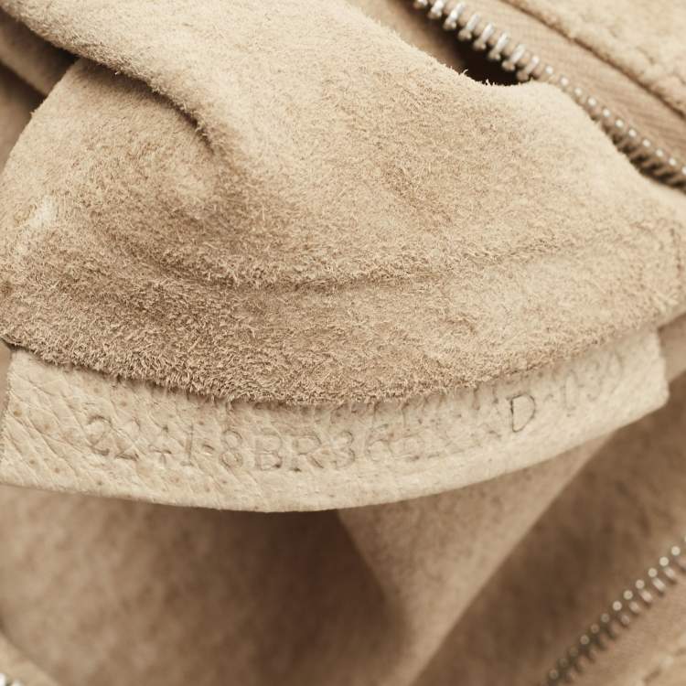 Pre Owned Fendi Beige Suede Hobo