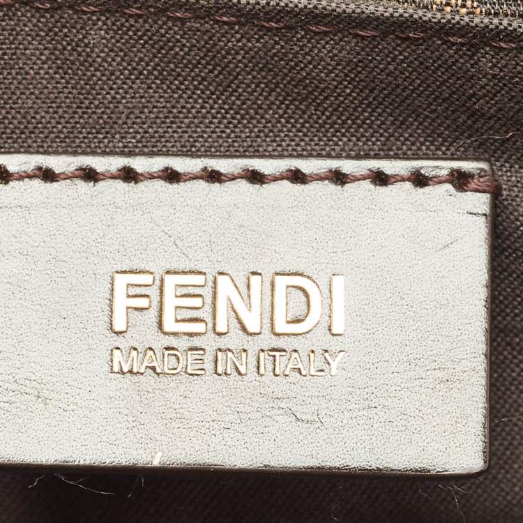 Pre Owned Fendi Tobacco Zucca Canvas and Leather Flap Crossbody Bag