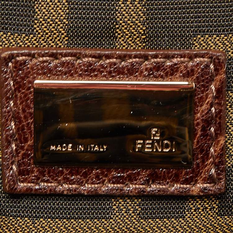 Pre Owned Fendi Brown Leather Baby Spy Bag