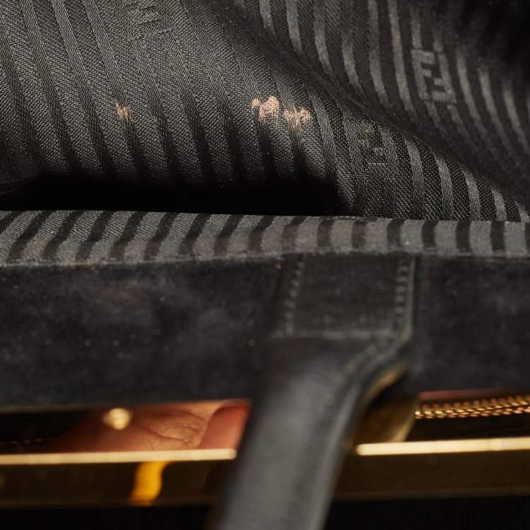 Pre Owned Fendi Black Leather Medium 2Jours Tote