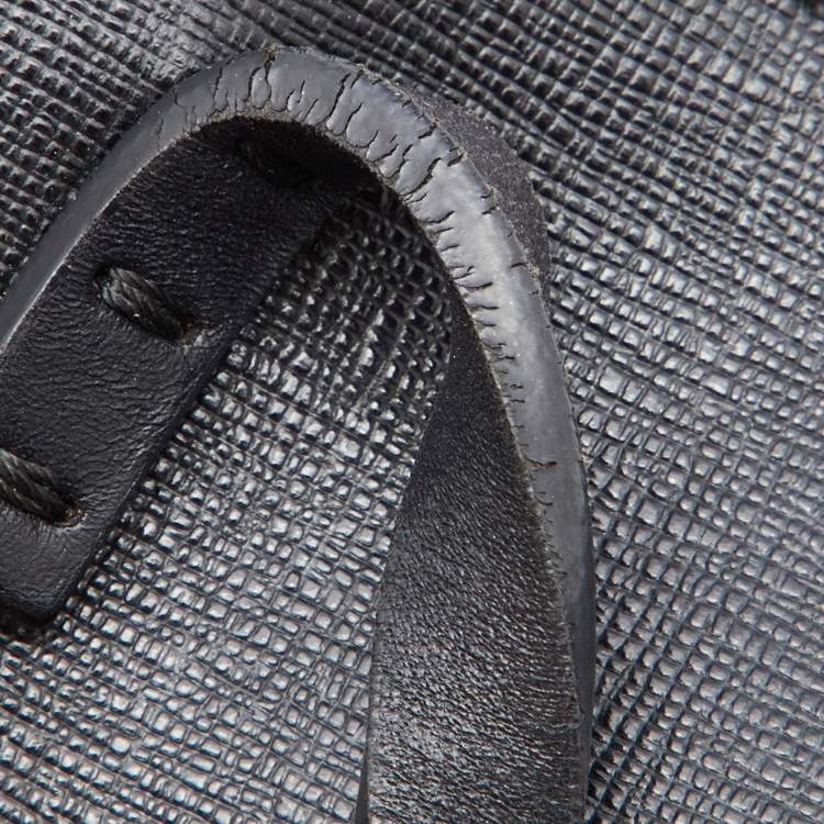 Pre Owned Fendi Black/Blue Leather Monster Roll Tote