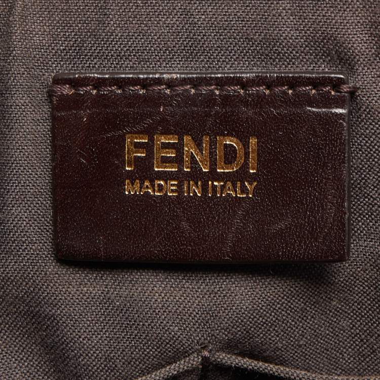 Pre Owned Fendi Tobacco Zucca Canvas Messenger Bag