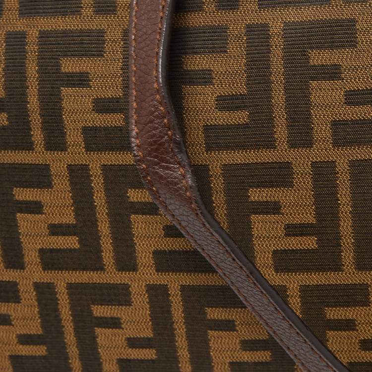 Pre Owned Fendi Tobacco Zucca Canvas Messenger Bag