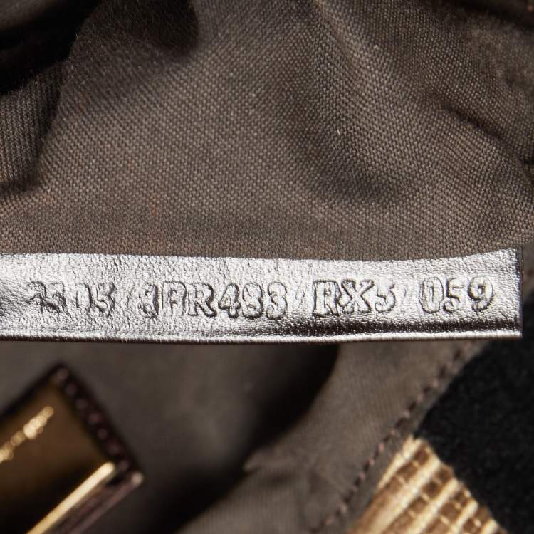 Pre Owned Fendi Multicolor Fabric and Alligator Chef Hobo