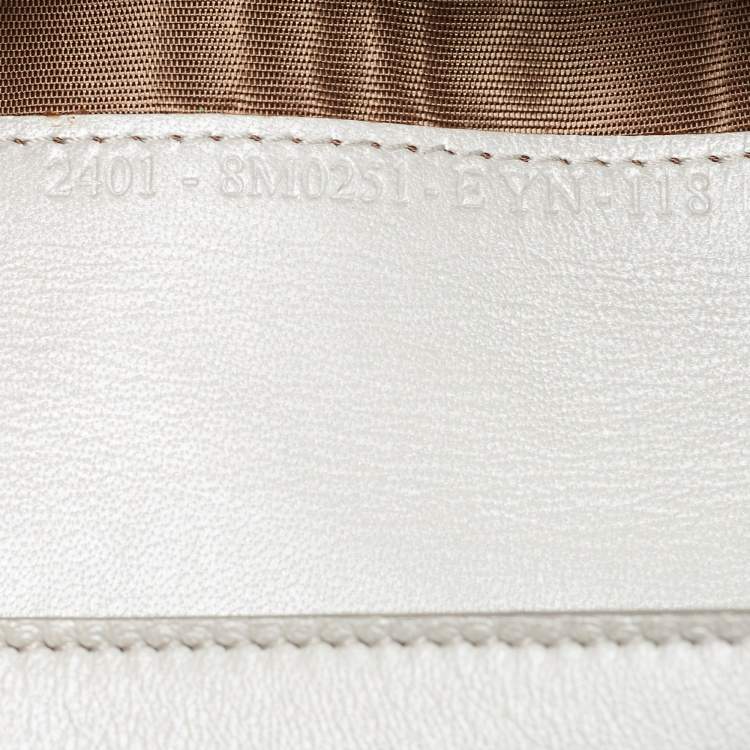 Pre Owned Fendi Silver Textured Leather Logo Flap Continental Wallet