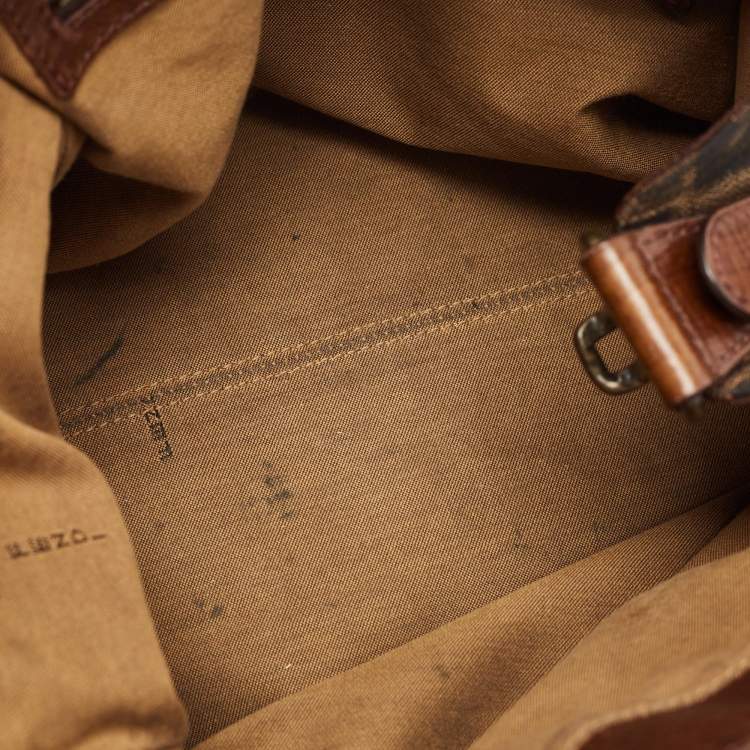 Pre Owned Fendi Tobacco Zucca Canvas and Leather Small Chef De Jour Bag