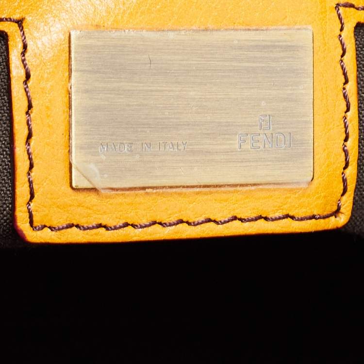 Pre Owned Fendi Tan Leather Frame Hobo